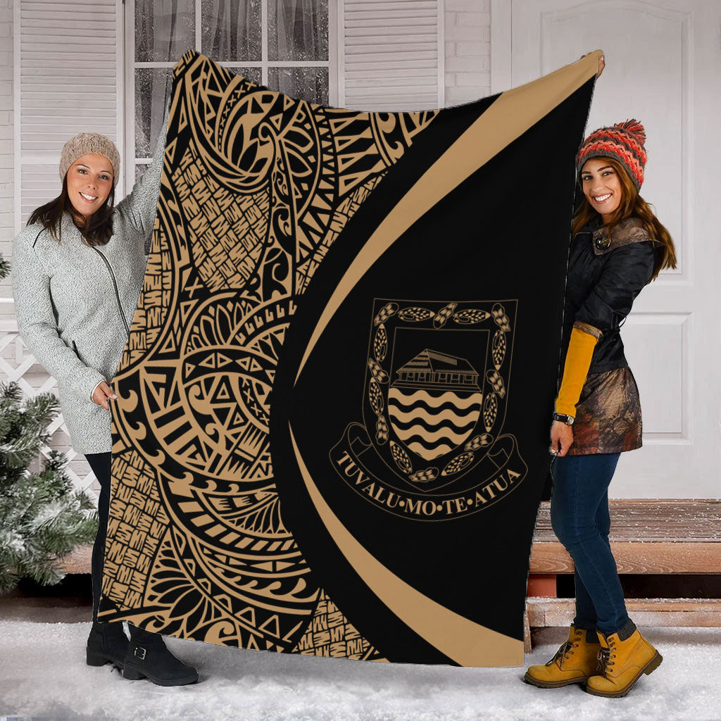 Tuvalu Premium Blanket Lauhala Gold Circle Style-Myprintsy