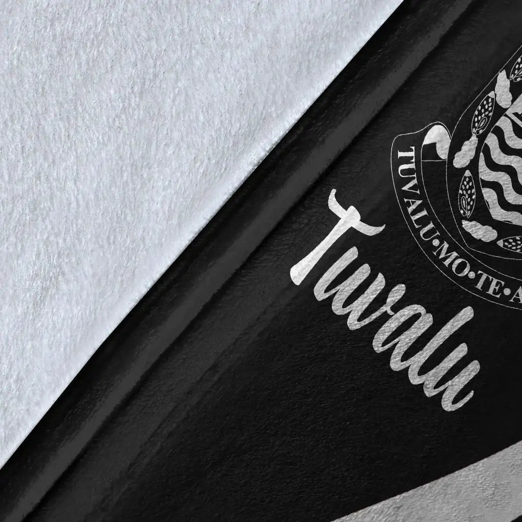 Tuvalu Premium Blanket - White Polynesian Tentacle Tribal Pattern-Myprintsy