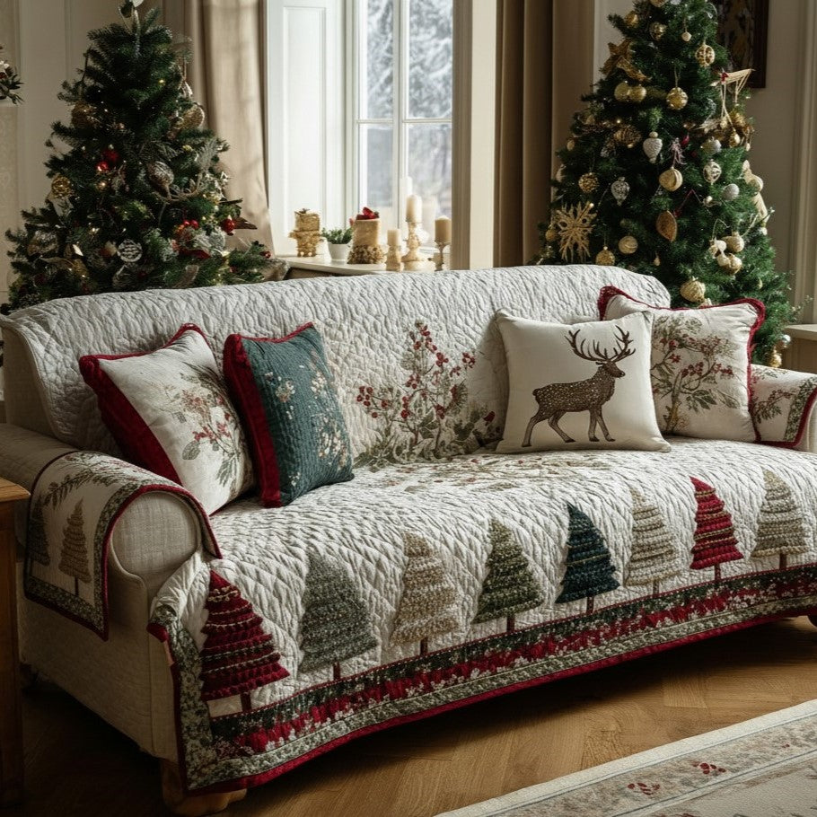Twilight Forest Quilted Sofa Cover VTQ-Myprintsy