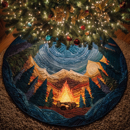 Twilight Peaks Christmas Quilted Tree Skirt-Myprintsy