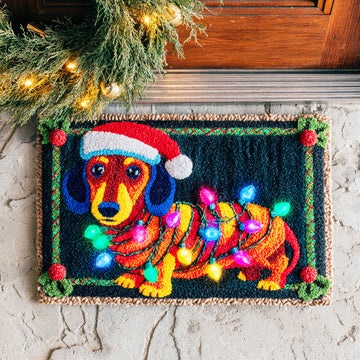 Twinkle Light Dachshund Doormat VTQ-Myprintsy