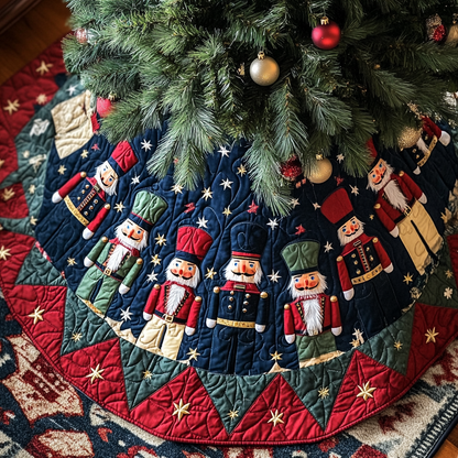 Twirling Nutcracker Magic Quilted Christmas Tree Skirt VTQ-Myprintsy