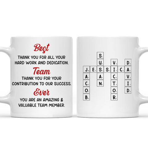 Best Team Ever Crossword - Personalized Coffee Mug