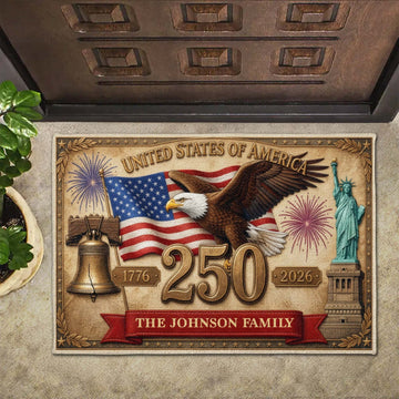 United States Of America - Personalized Doormat - Gift For Families-Myprintsy
