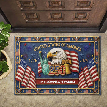 United States Of America - Personalized Doormat - Gift For Family-Myprintsy