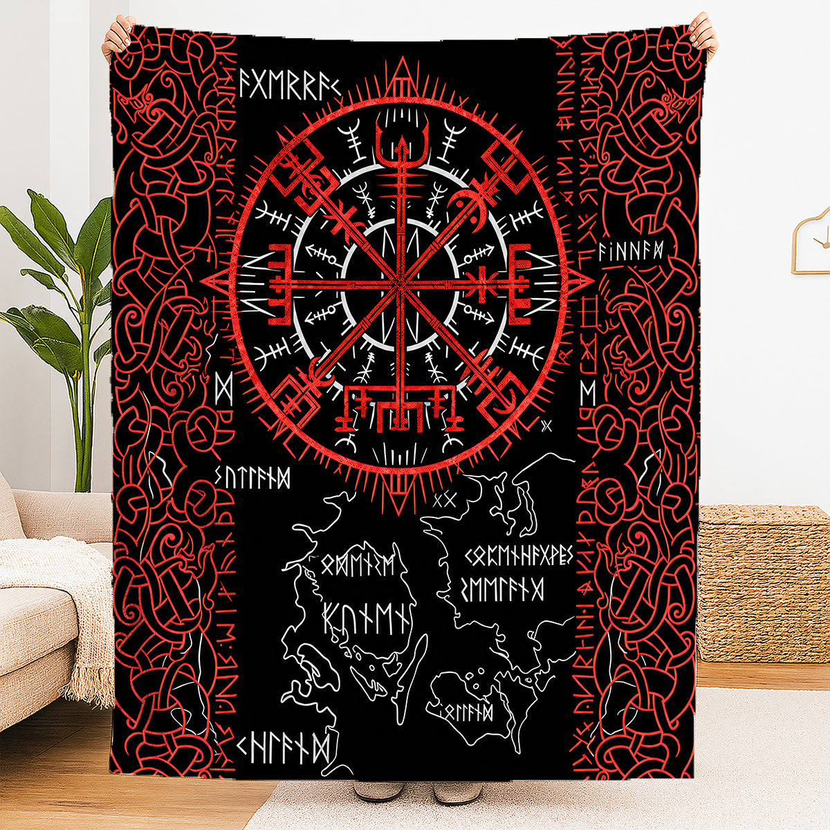 Vegvisir Blanket - Ember Edition-Myprintsy