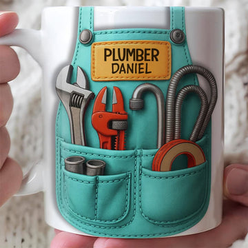 Vibrant Tool Belt Design - Personalized Coffee Mug - Gift For Handy Dads-Myprintsy