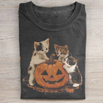 Vintage 90s Cat Halloween - Halloween Shirt-Myprintsy