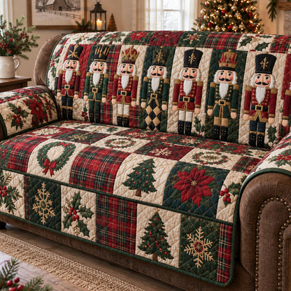 Vintage Christmas Charm Quilted Sofa Cover VTQ-Myprintsy