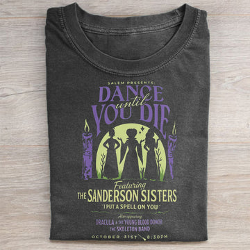Vintage Dance Till You Die - Halloween Witch Shirt-Myprintsy