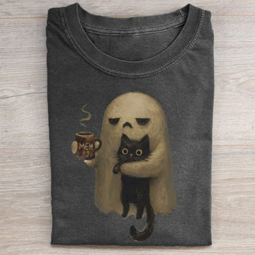 Vintage Ghost Cat - Personalized Shirt-Myprintsy