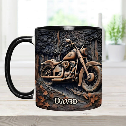 Vintage Motorcycle - Personalized Accent Mug-Myprintsy