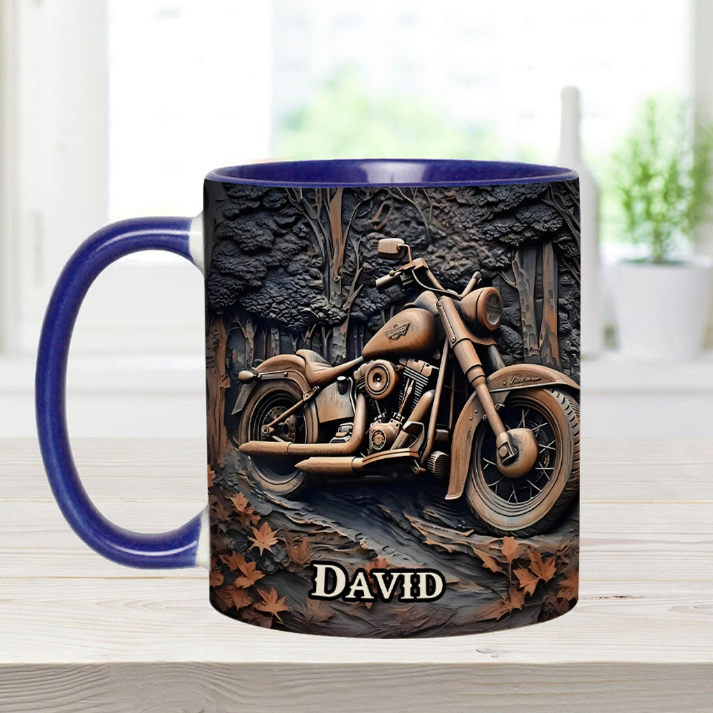 Vintage Motorcycle - Personalized Accent Mug-Myprintsy