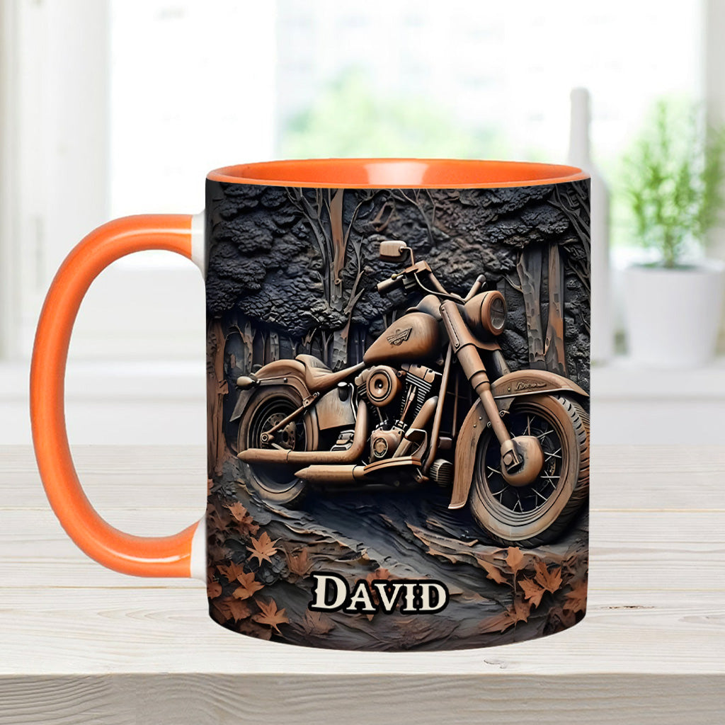 Vintage Motorcycle - Personalized Accent Mug-Myprintsy
