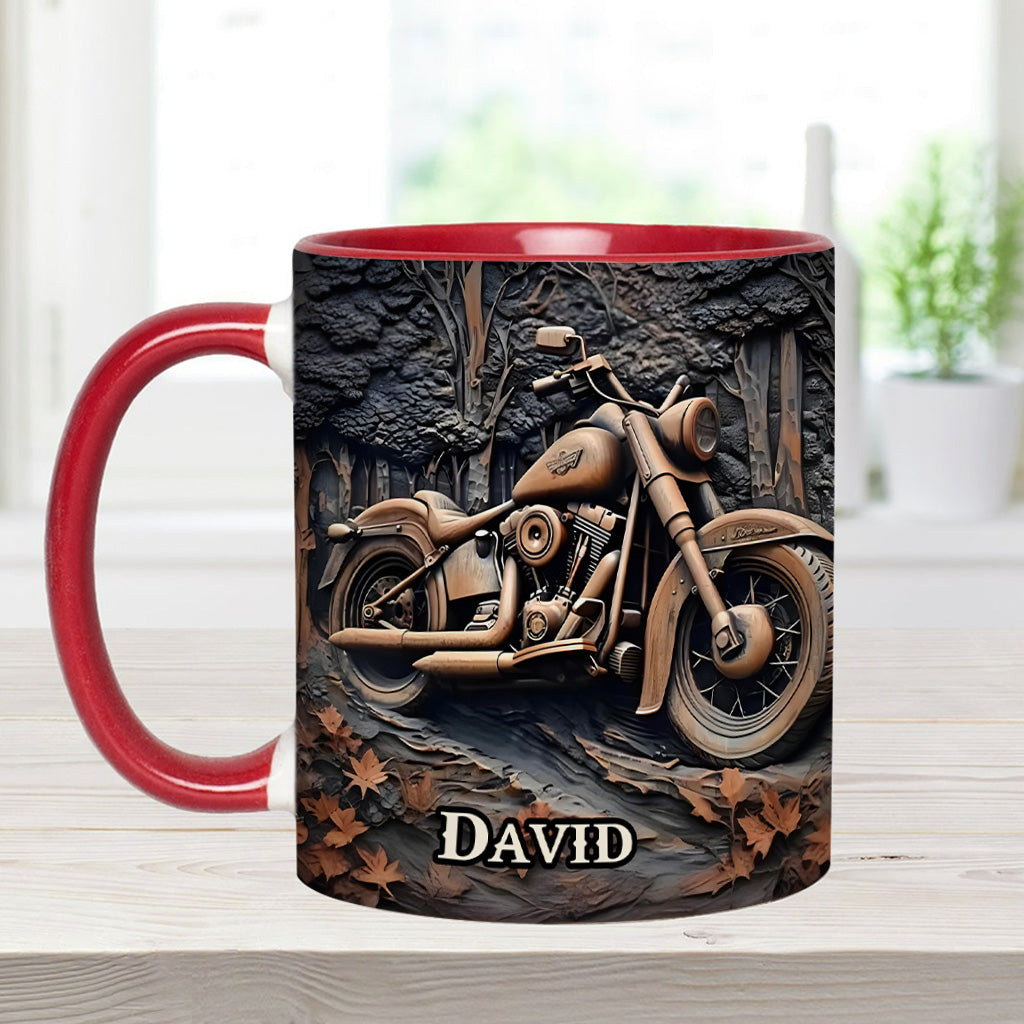 Vintage Motorcycle - Personalized Accent Mug-Myprintsy