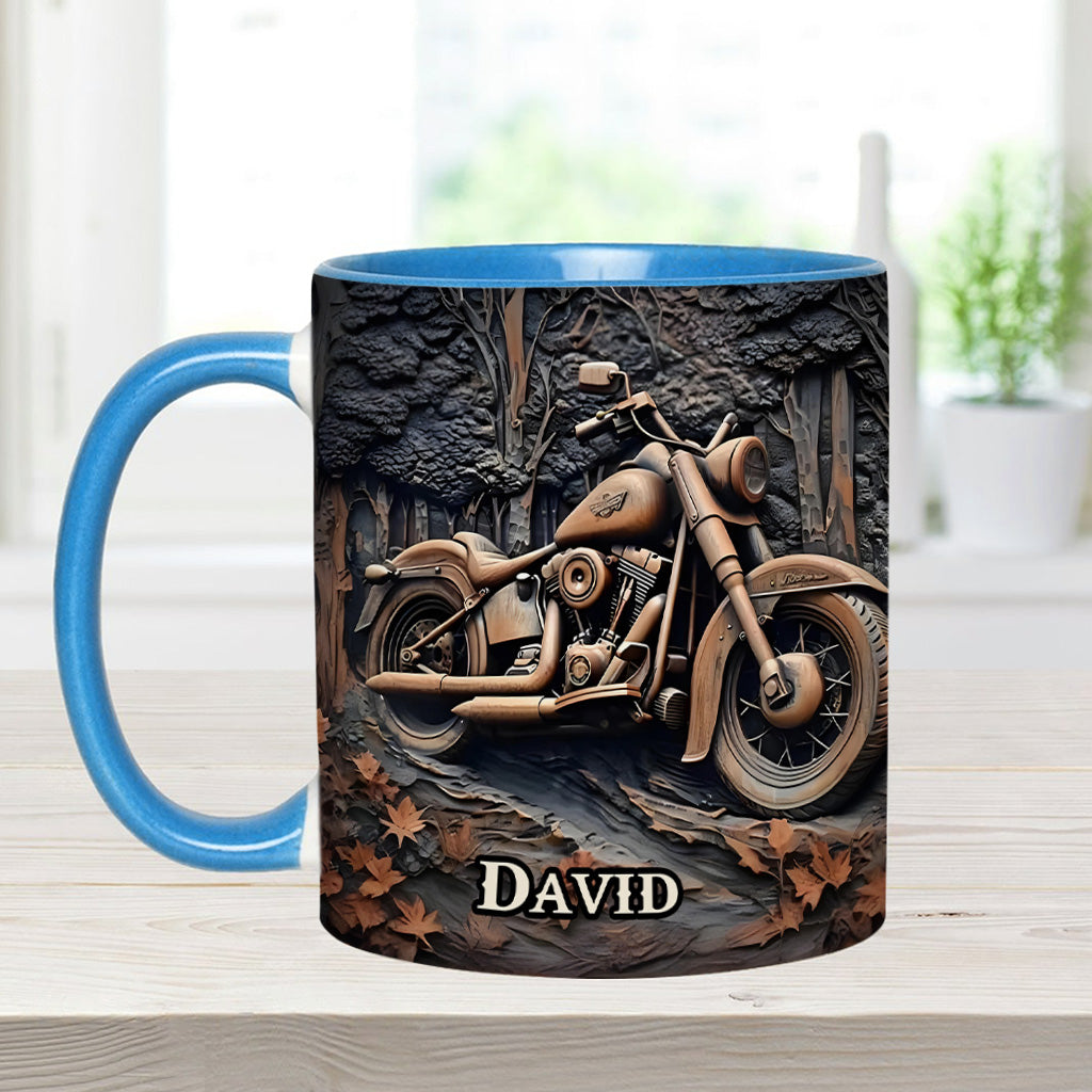Vintage Motorcycle - Personalized Accent Mug-Myprintsy