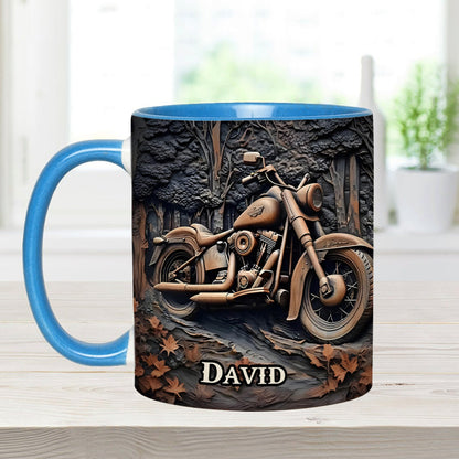 Vintage Motorcycle - Personalized Accent Mug-Myprintsy