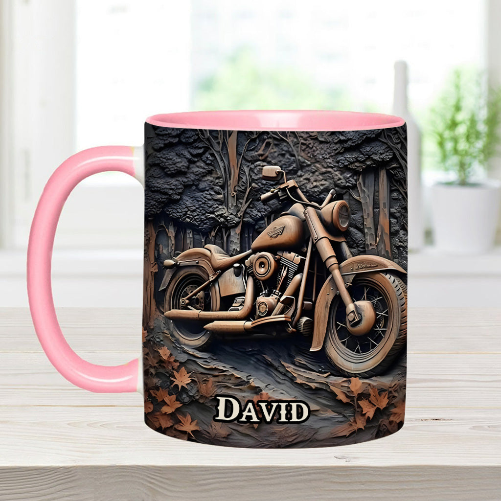 Vintage Motorcycle - Personalized Accent Mug-Myprintsy