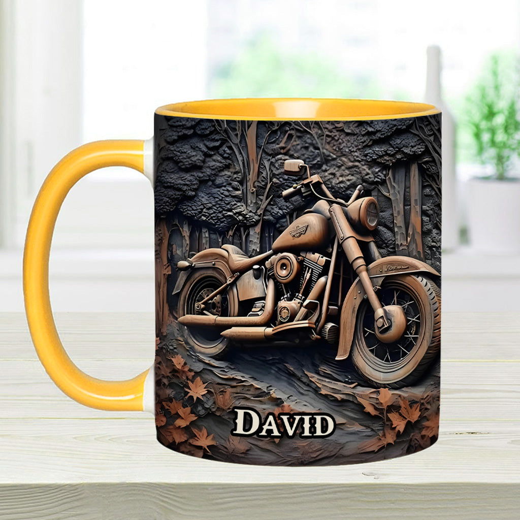 Vintage Motorcycle - Personalized Accent Mug-Myprintsy