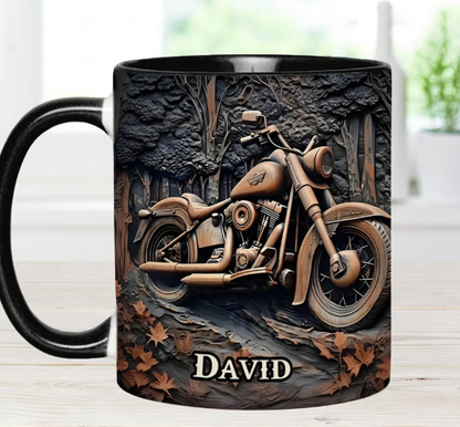 Vintage Motorcycle - Personalized Accent Mug - Gift for Biker Lovers-Myprintsy