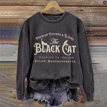 Vintage Salem Black Cat - Halloween Shirt-Myprintsy
