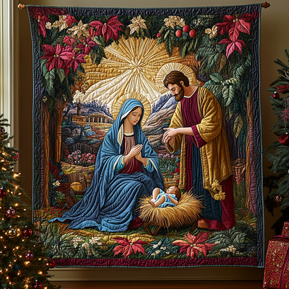 Virgin Mother And Child Quilted Blanket VTQ-Myprintsy