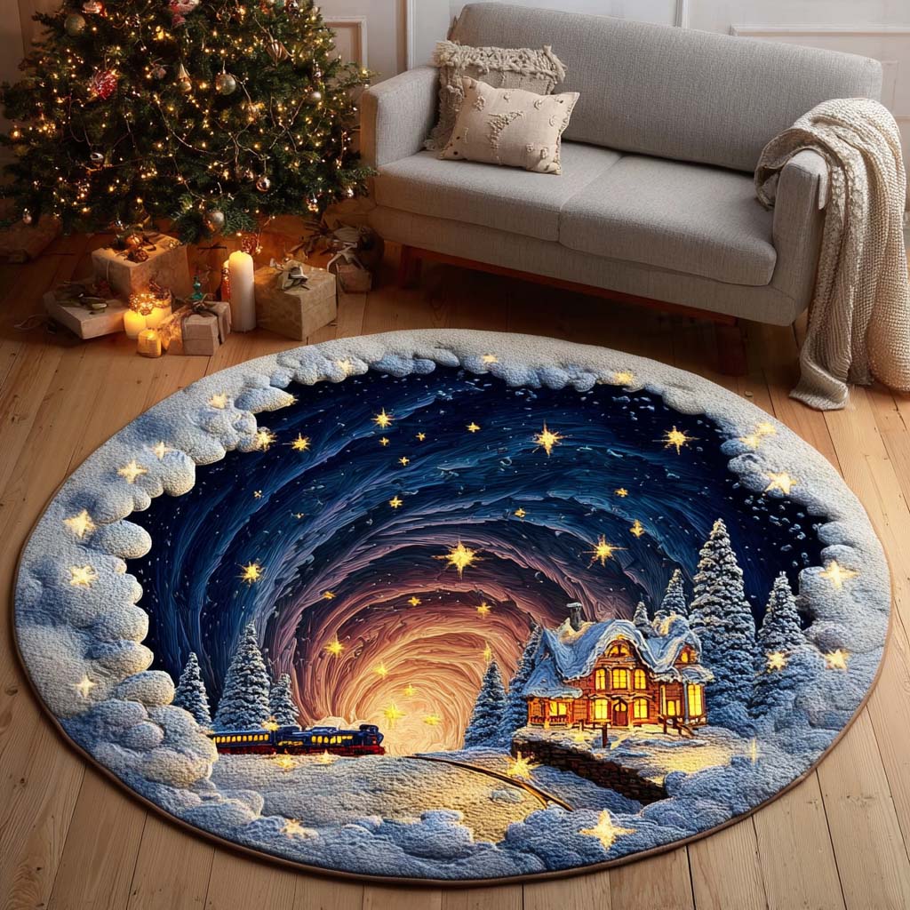 Vortex Train Ride Quilted Round Mat VTQ-Myprintsy
