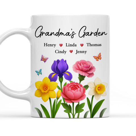 Grandma Garden Flowers - Personalized Coffee Mug