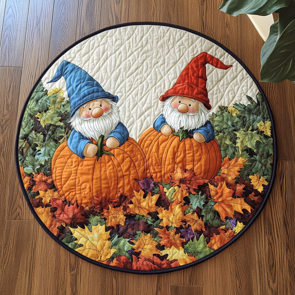 Warm Autumn Quilted Round Mat VTQ-Myprintsy