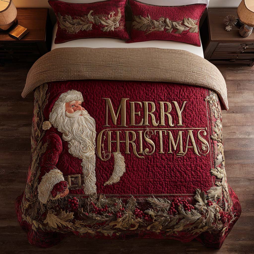 Warm Holiday -Piece Quilted Bedding Set VTQ-Myprintsy