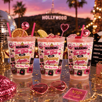 Warning The Girls Are Drink Again - Personalized Plastic Cup-Myprintsy