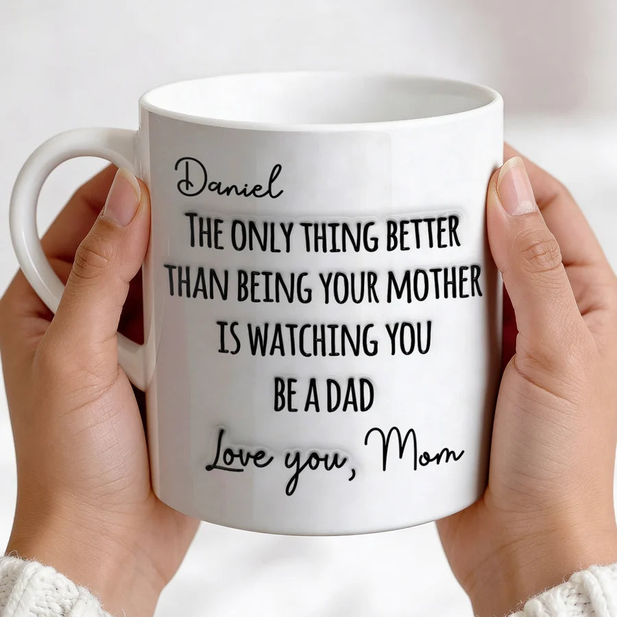 Watching My Son - Personalized Ceramic Coffee Mug-Myprintsy