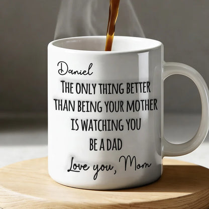 Watching My Son - Personalized Ceramic Coffee Mug-Myprintsy