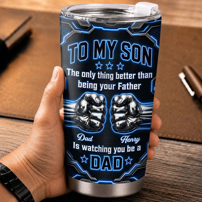 Watching You Grow Brings Me Joy - Personalized Tumbler - Father's Day Birthday Gifts For Son-Myprintsy