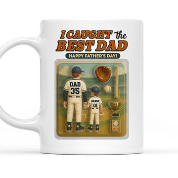 We Caught The Best Dad Baseball - Personalized Coffee Mug-Myprintsy