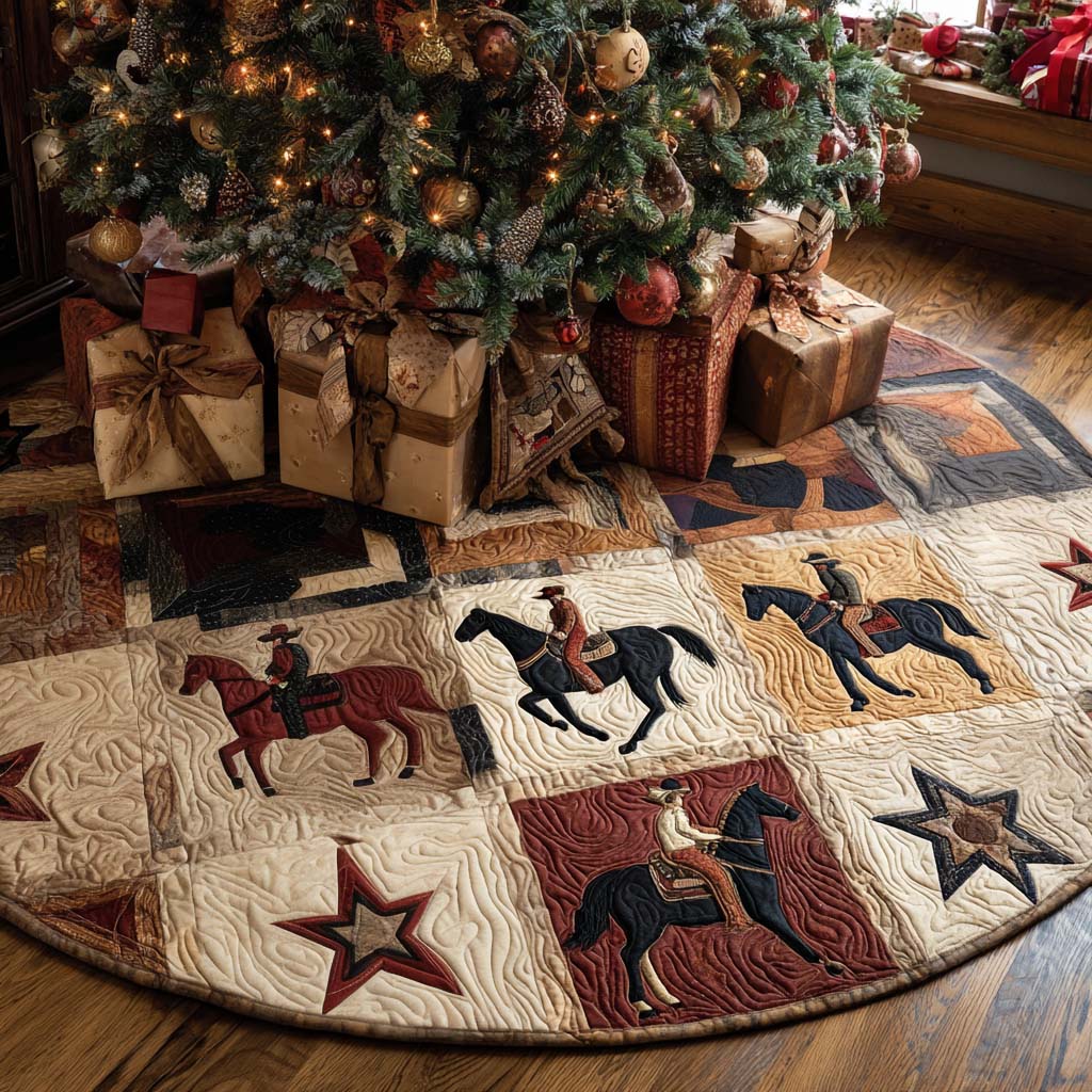 Western Star Christmas Quilted Tree Skirt VTQ-Myprintsy