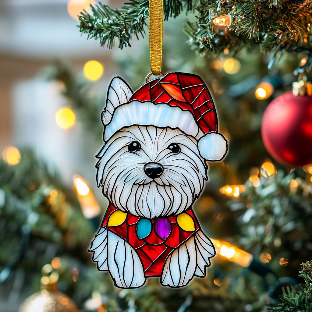 Westie Christmas Magic Mica Ornament VTQ-Myprintsy