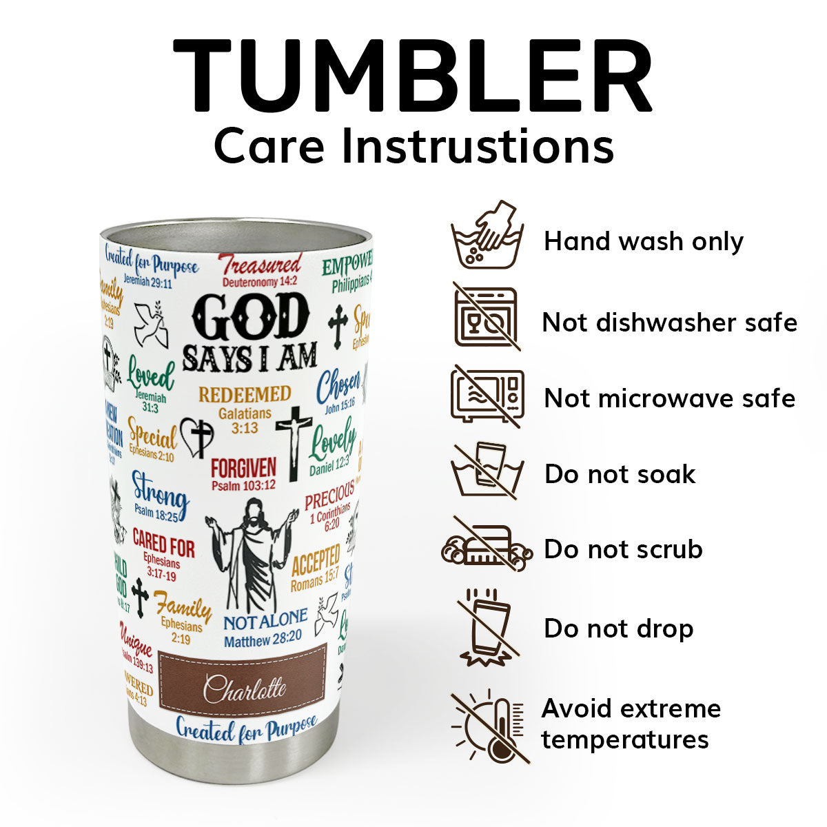 What God Says About You - Personalized Tumbler-Myprintsy