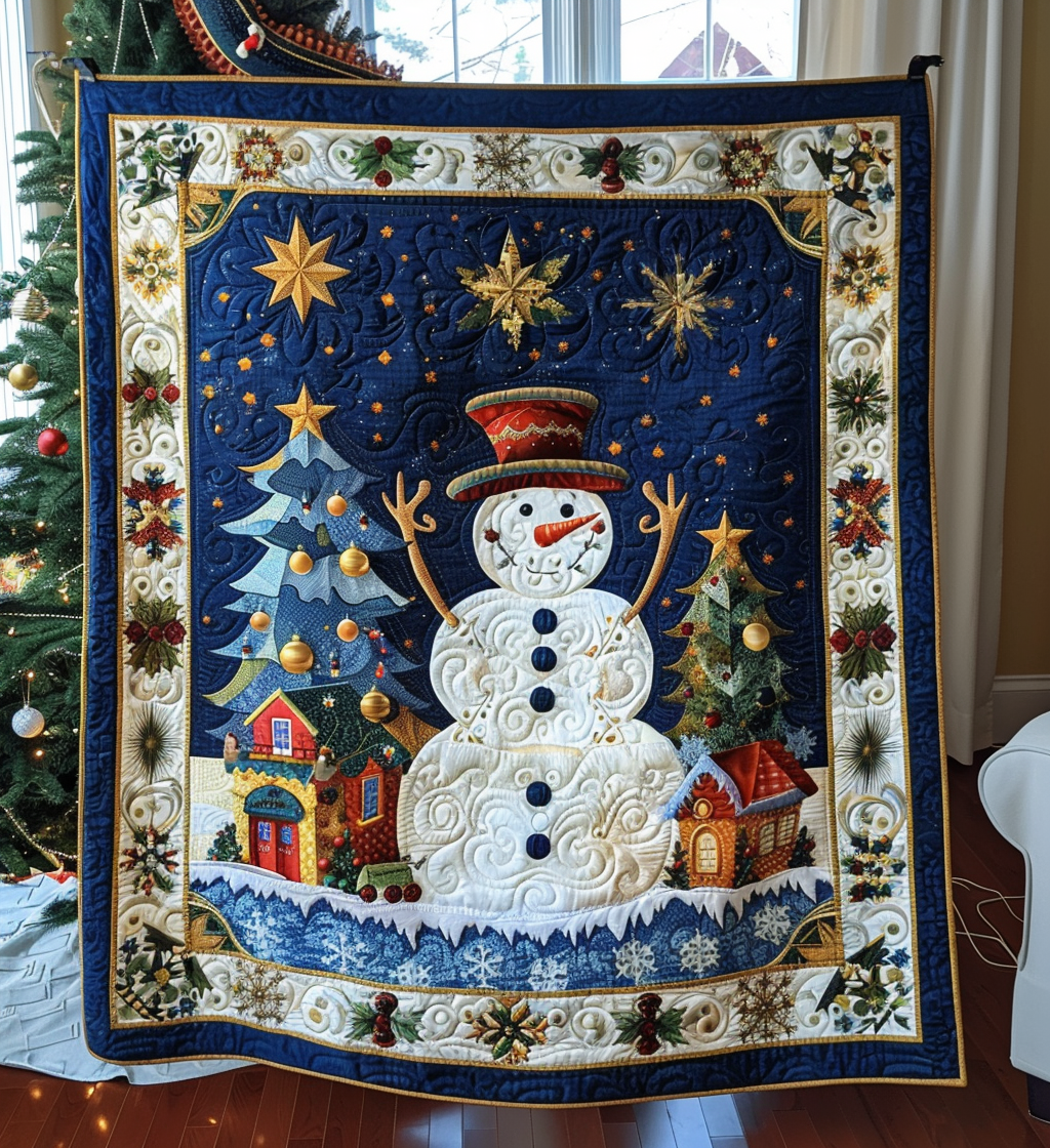 Whimsical Winter Quilted Blanket VTQ-Myprintsy