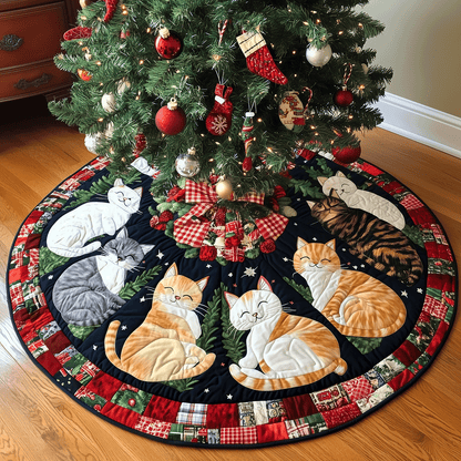 Whisker Wishes Quilted Christmas Tree Skirt VTQ-Myprintsy