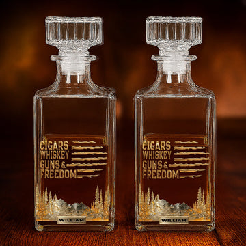 Whiskey And Cigar - Personalized Whiskey Glass-Myprintsy