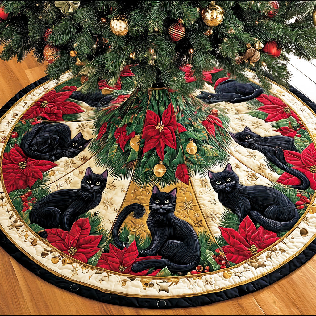 Whispering Moon Christmas Quilted Tree Skirt TD-Myprintsy