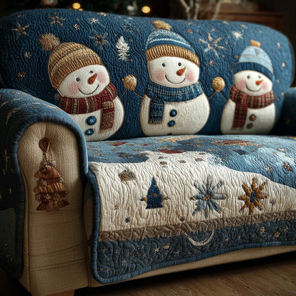 Whispering Snowlight Quilted Sofa Cover VTQ-Myprintsy