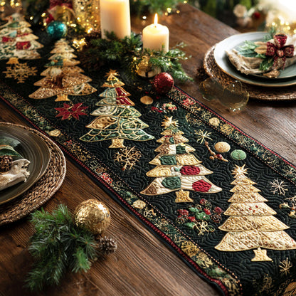 Whispers Of Evergreen Quilted Table Runner VTQ-Myprintsy