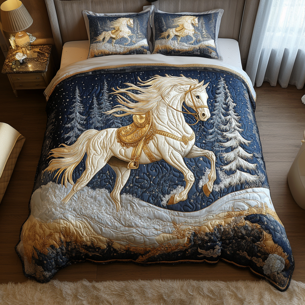 White Glory -Piece Quilted Bedding Set VH VTQ-Myprintsy