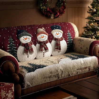 White Welcome Quilted Sofa Cover VTQ-Myprintsy