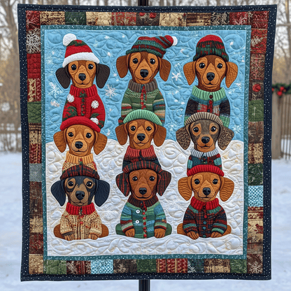 Wiener Wonders Art Quilt Hanging VTQ-Myprintsy