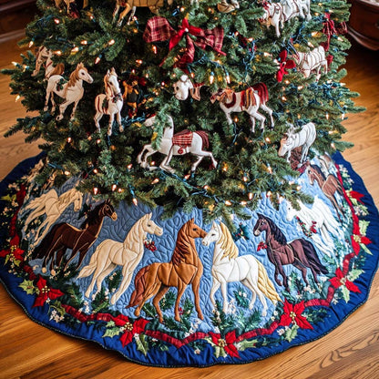 Wild Heart Christmas Quilted Tree Skirt-Myprintsy