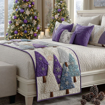 Winter Amethyst Quilted Bed Runner VTQ-Myprintsy