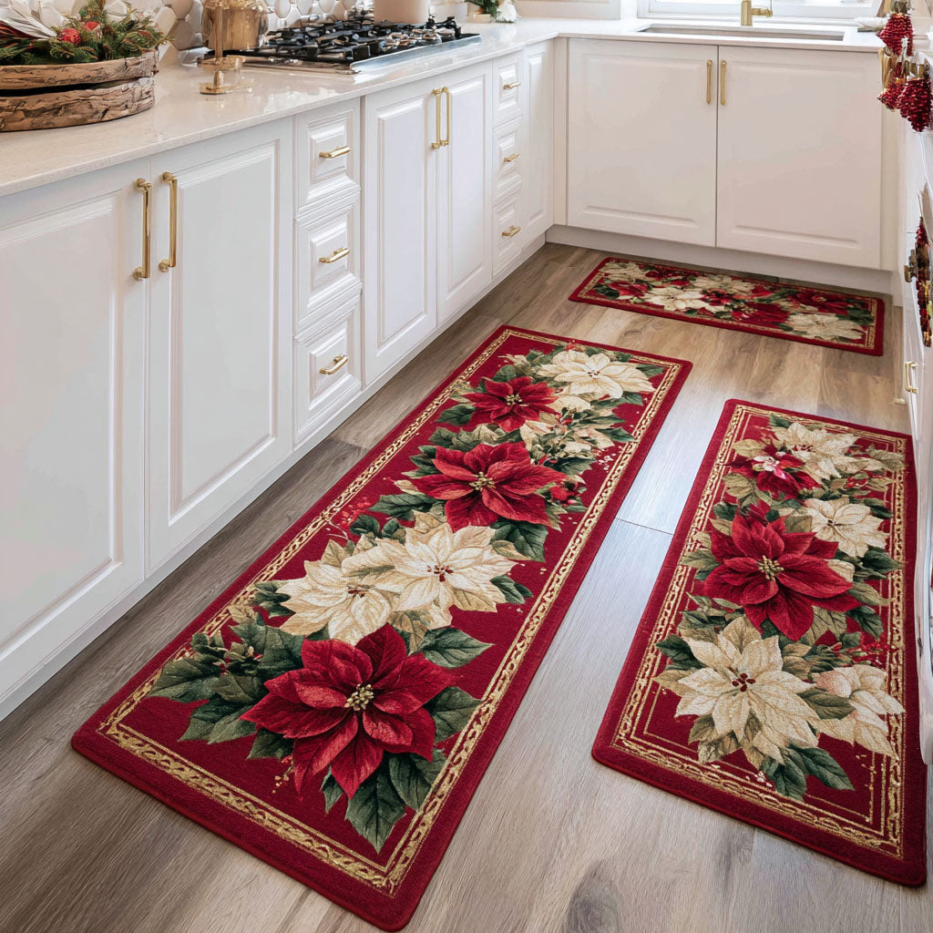 Winter Bloom Kitchen Area Rug VTQ-Myprintsy